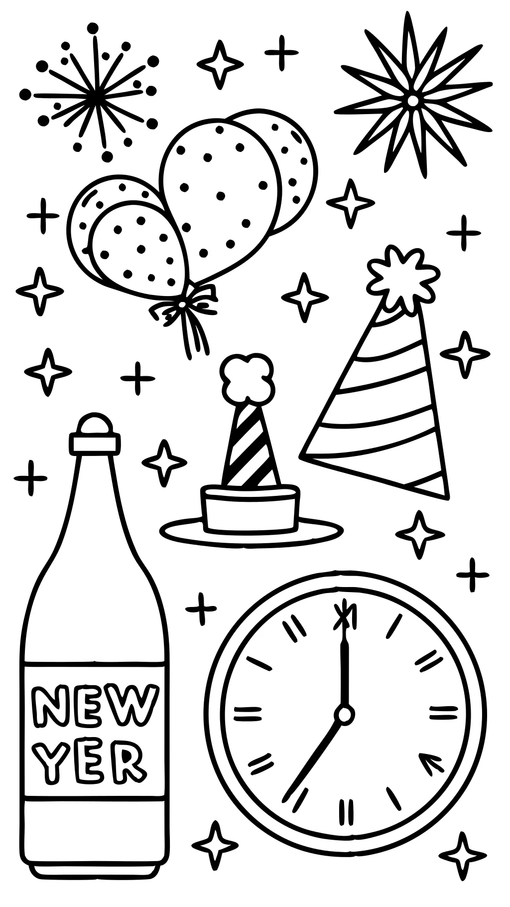 coloring pages for new years